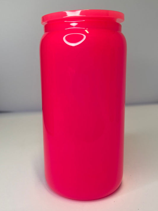 16oz GLASS LIBBY - NEON PINK