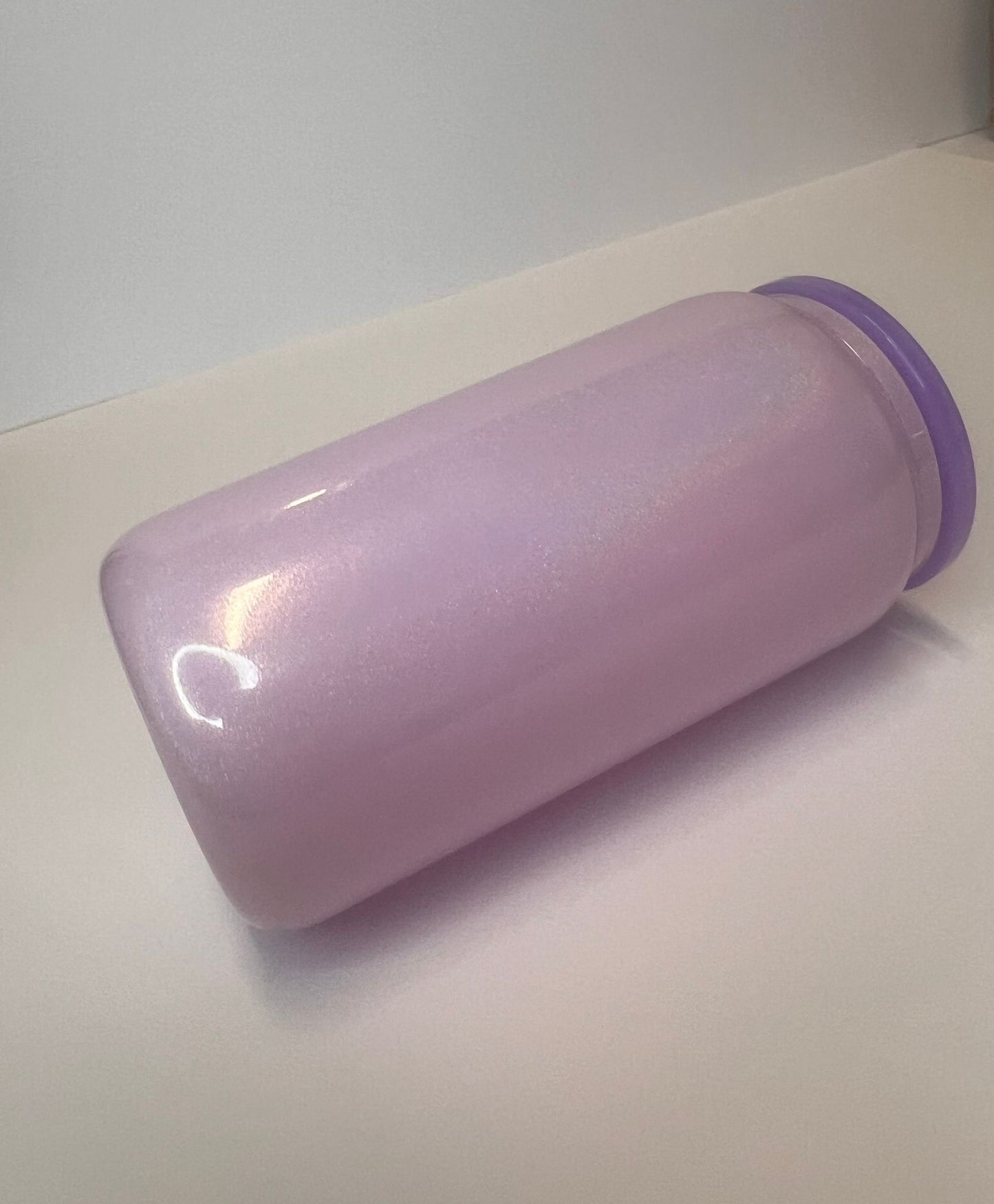 16oz GLASS LIBBY - GLITER PURPLE