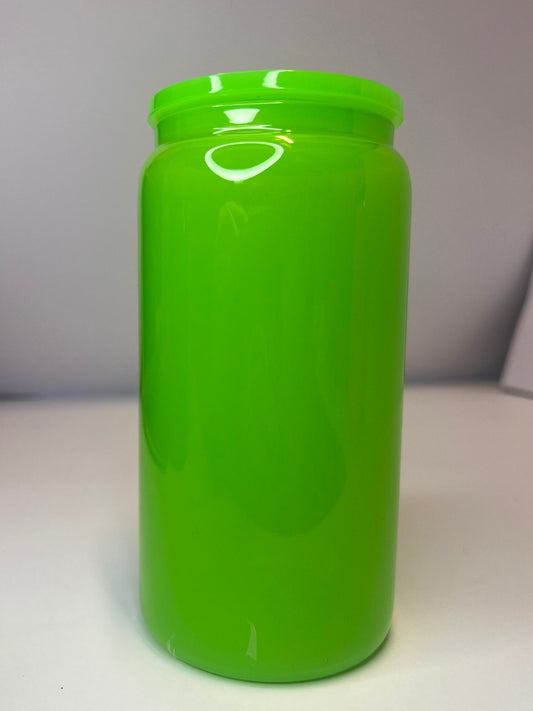 16oz GLASS LIBBY - NEON GREEN