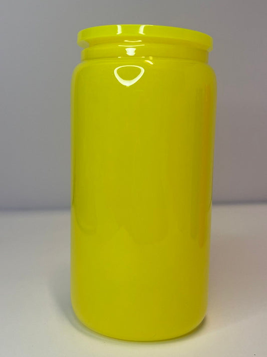 16oz GLASS LIBBY - NEON YELLOW