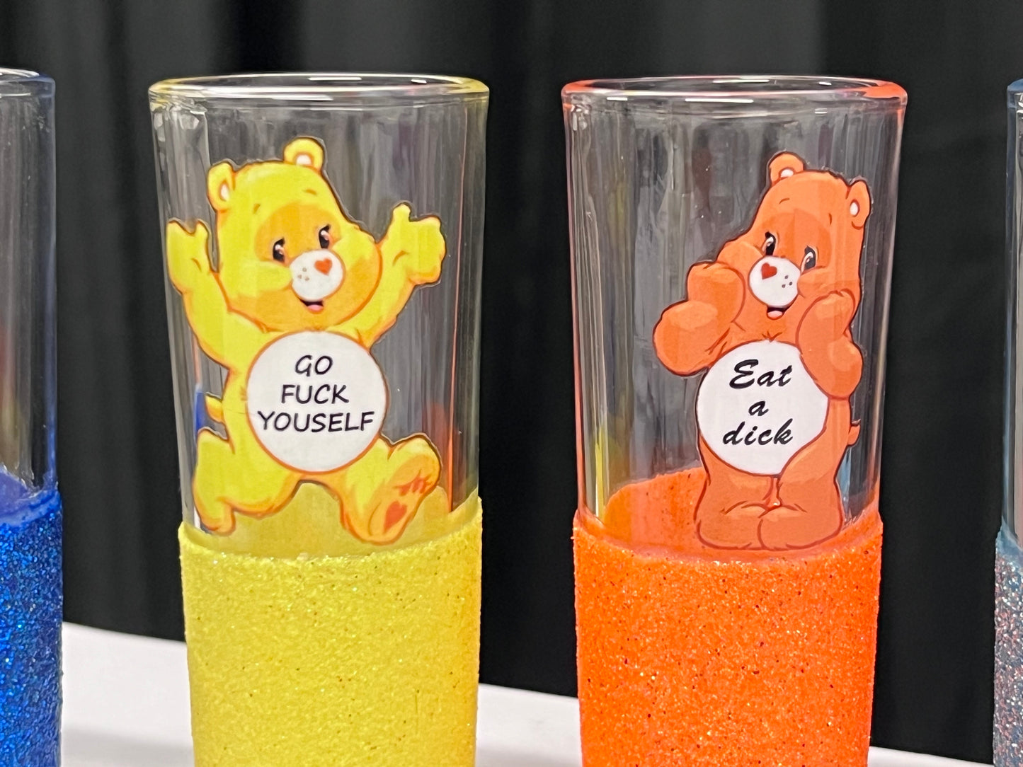 GLITTER SHOT GLASS SET - SWEAR BEARS